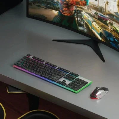 Smartix G-KEY Premium Wireless Gaming Keyboard + Mouse - Black / Silver